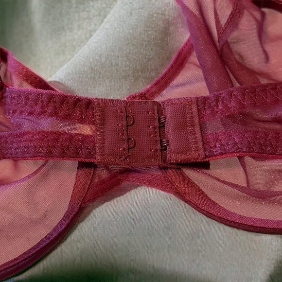 NWT Maidenform bra Sheer underwire Maroon Ruby Sz 34C - Picture 5 of 6